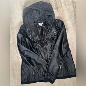 Leather Jacket, black, size Medium